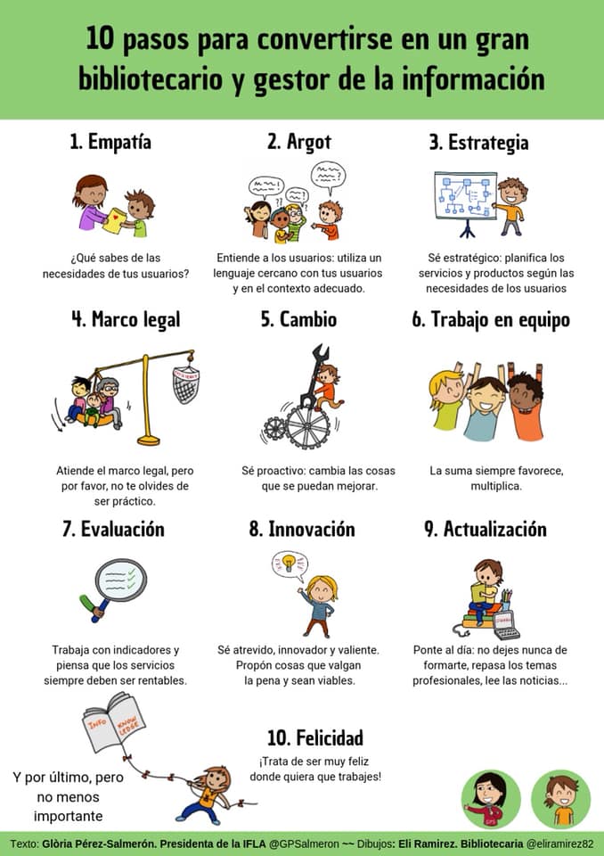 10 pasos para convertirse en un gran bibliotecario y gestor de la información