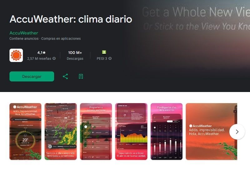 AccuWeather - Aplicación para ver el tiempo
