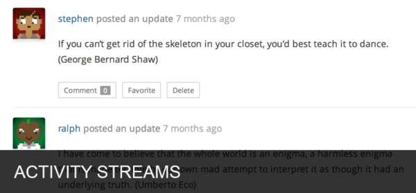 Activiy streams Activiy streams