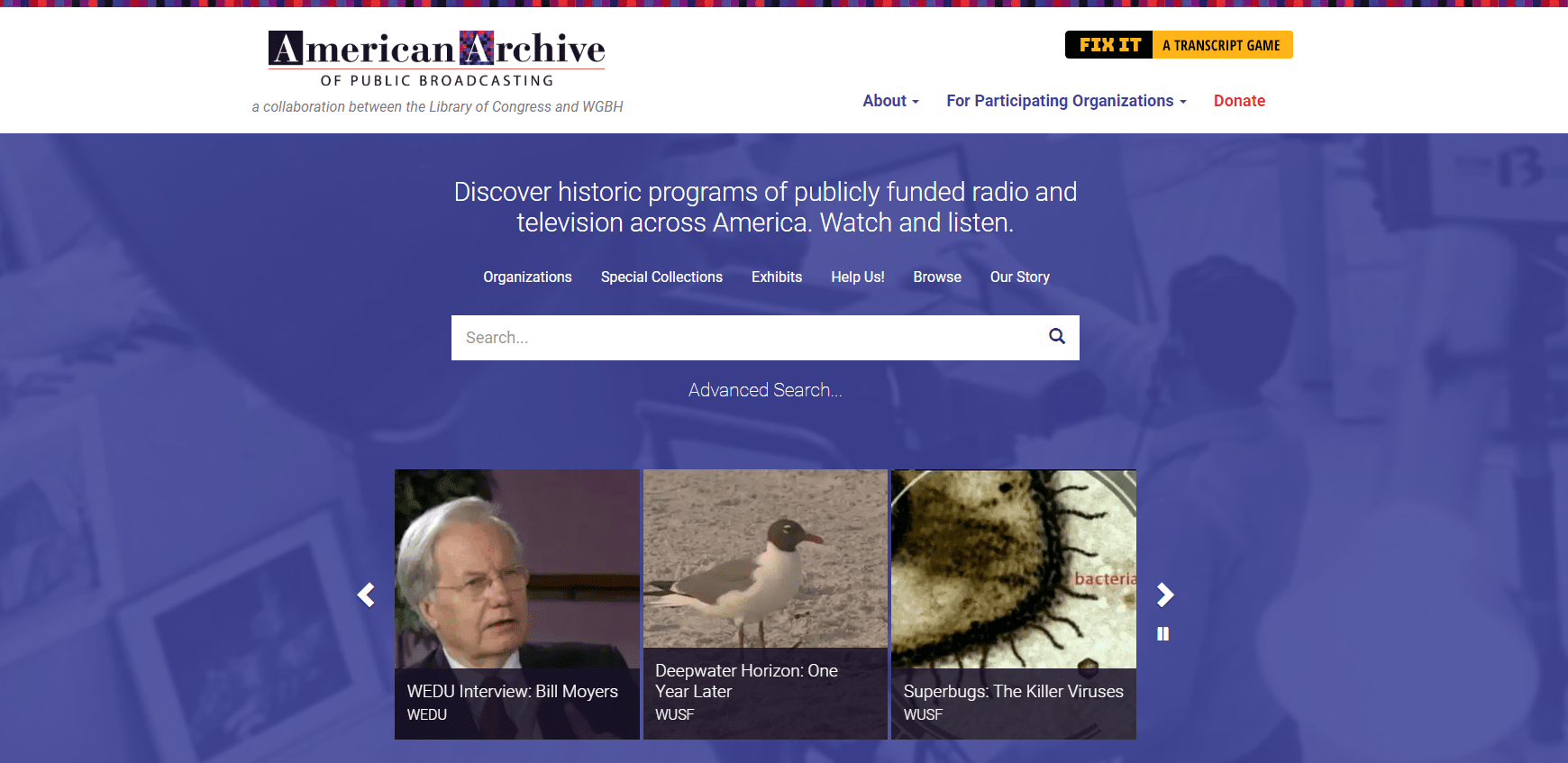 American Archive of Public Broadcasting American Archive of Public Broadcasting