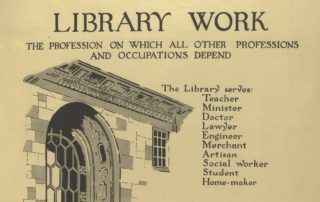 Anuncio de la ALA de 1917/18 para promocionar los estudios de bibliotecario