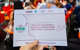 BNP servicio braille para restaurantes y hoteles