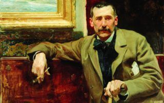 Benito Pérez Galdós retratado por Joaquín Sorolla en 1894
