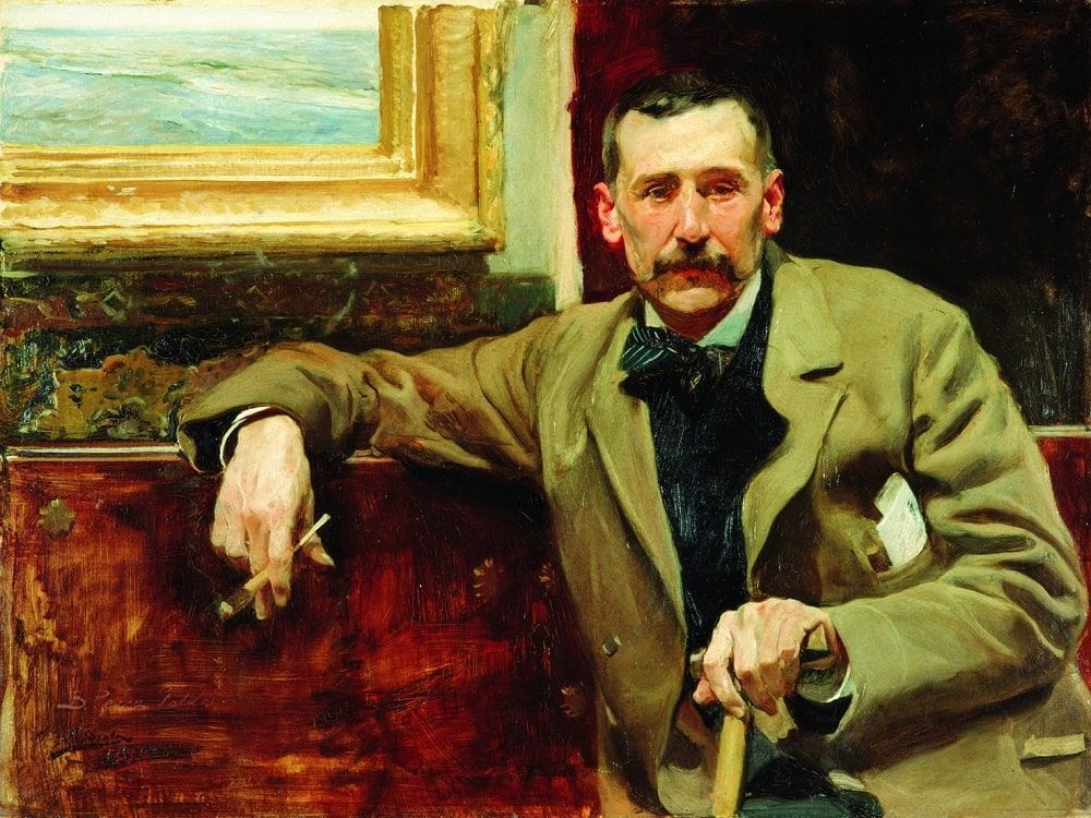 Benito Pérez Galdós retratado por Joaquín Sorolla en 1894