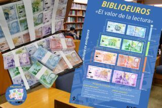 Biblioeuros en al biblioteca de Peñaranda