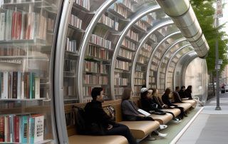 Biblioteca callejera futurista