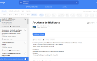 Buscador empleo Google biblioteca