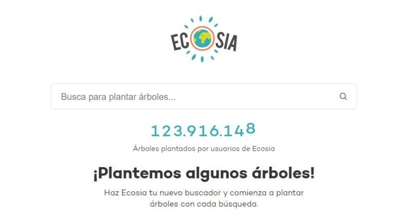 Buscador protección pivacidad Ecosia