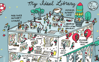 Cabecera my ideal library Grant Snider