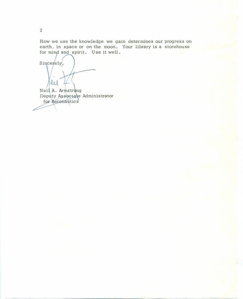 Carta biblioteca Neil Armstrong 2