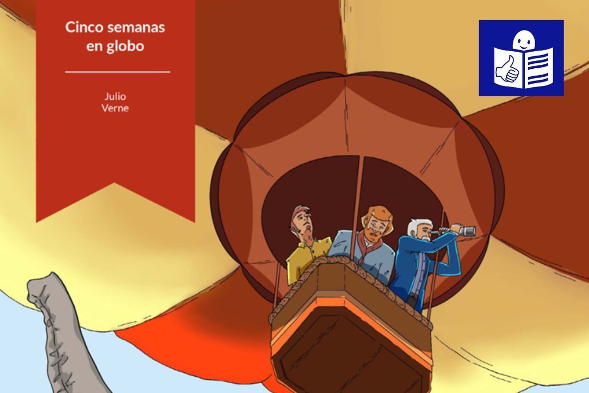 Cinco semanas en globo de Jules Verne en lectura fácil