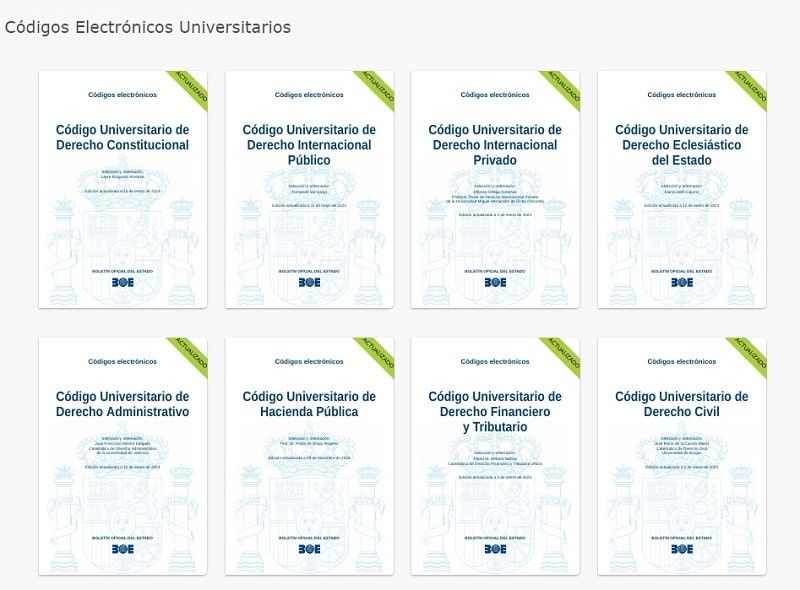 Códigos Electrónicos Universitarios - Biblioteca Jurídica Digital