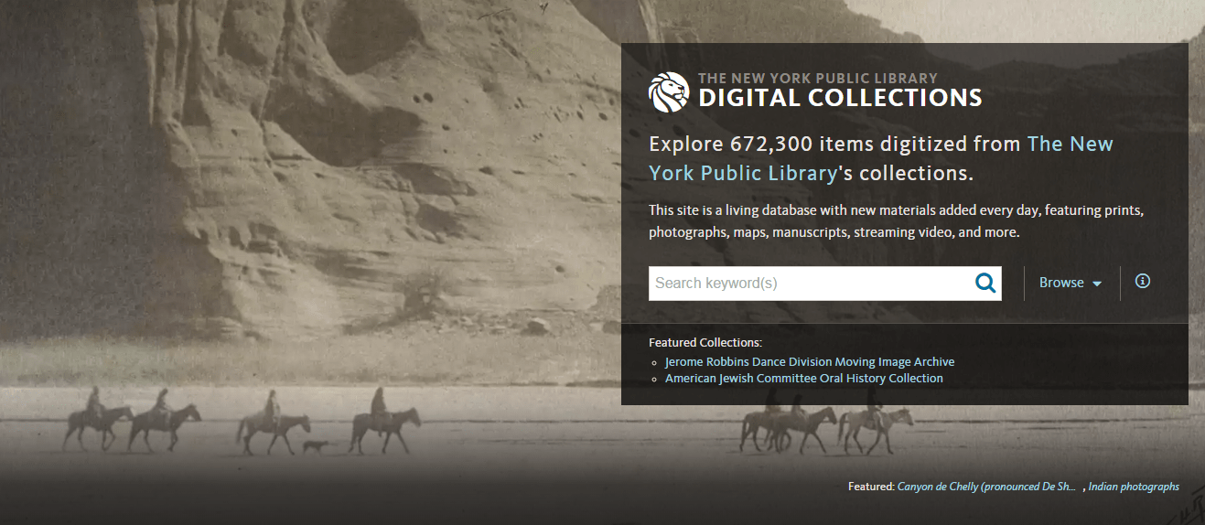 Colecciones digitales de la Biblioteca Pública de Nueva York Colecciones digitales de la Biblioteca Pública de Nueva York