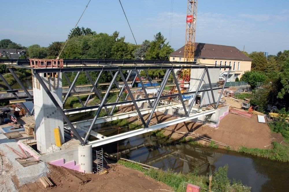 Construcción biblioteca puente Bad Vilbel
