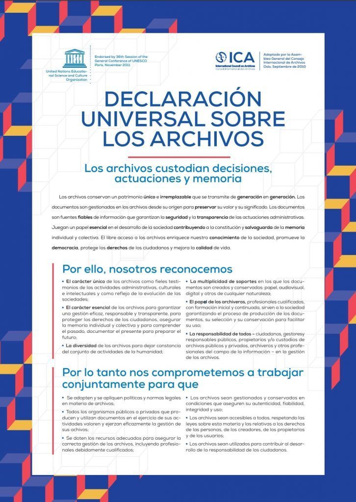 Declaración Universal sobre los Archivos