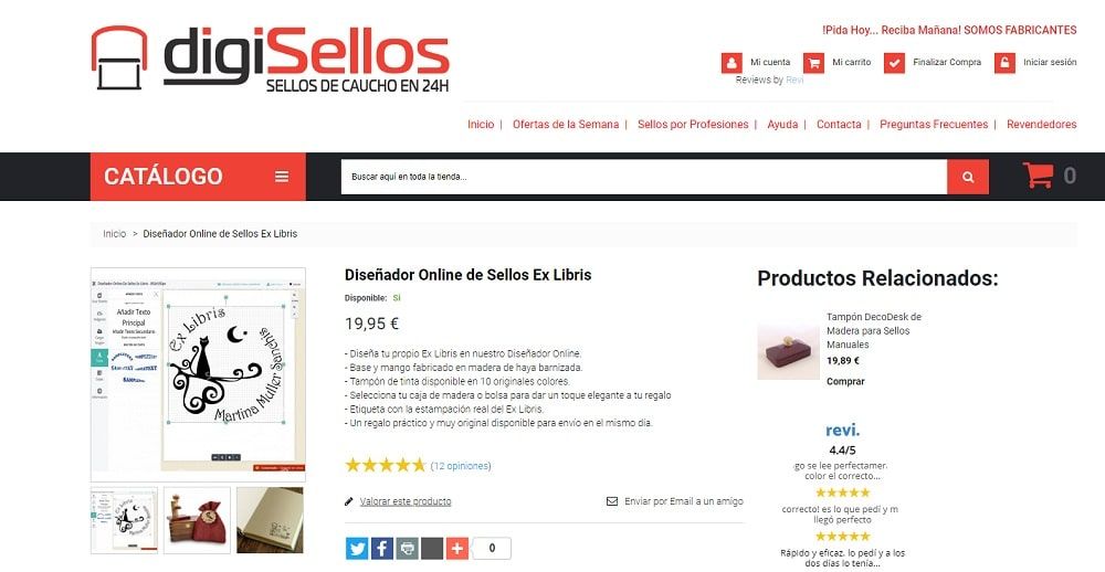 DigiSellos diseñador online de sellos exlibris