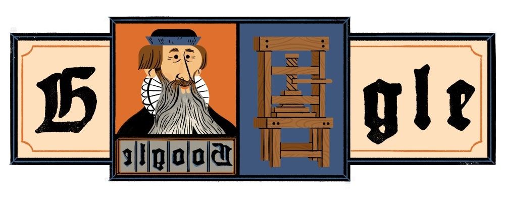 Doodle Johannes Gutenberg