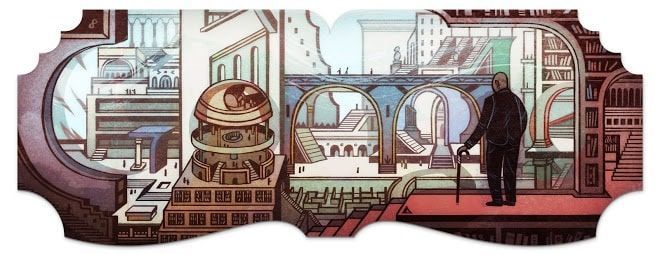 Doodle Jorge Luis Borges