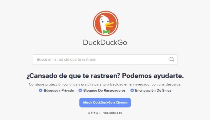 DuckDuckGo permite realizar búsquedas privadas