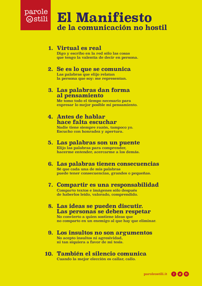 El Manifiesto de la comunicación no hostil El Manifiesto de la comunicación no hostil