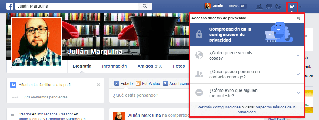 El candado de Facebook El candado de Facebook