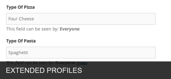 Extended profiles Extended profiles