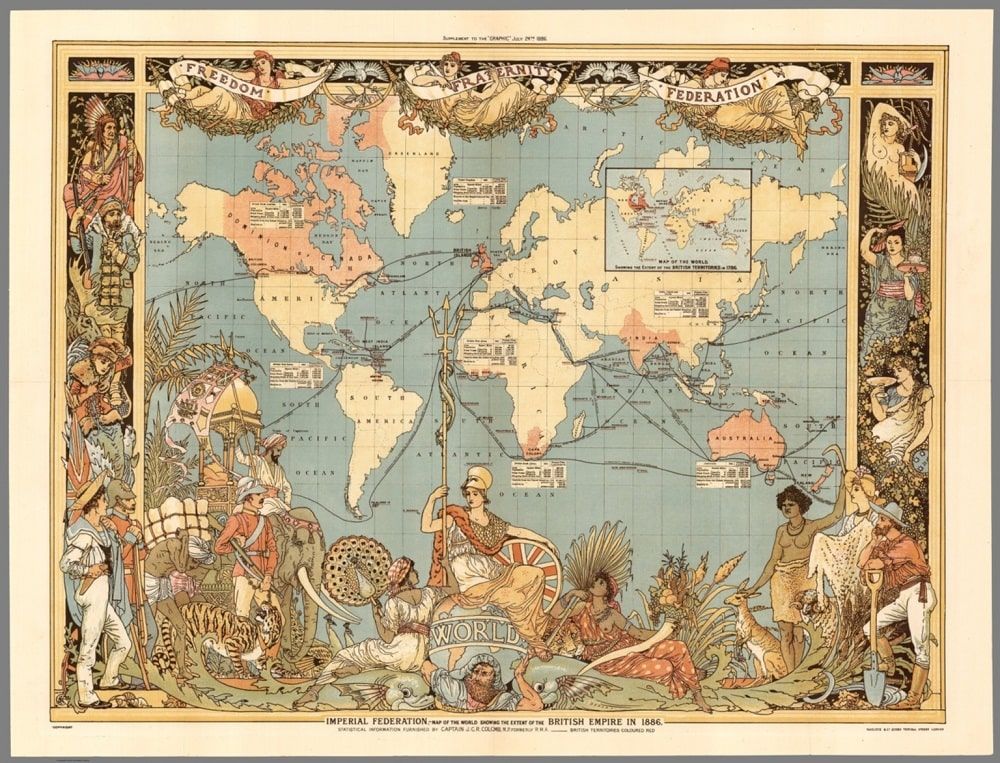 Extent of the British Empire in 1886