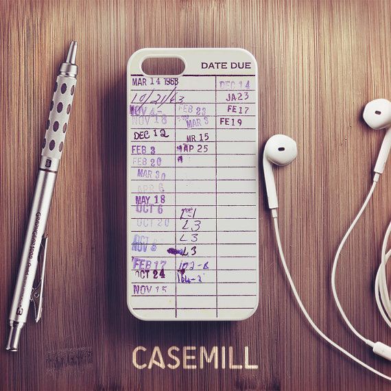 Funda para móvil con diseño de tarjeta de devolución de biblioteca Funda para móvil con diseño de tarjeta de devolución de biblioteca