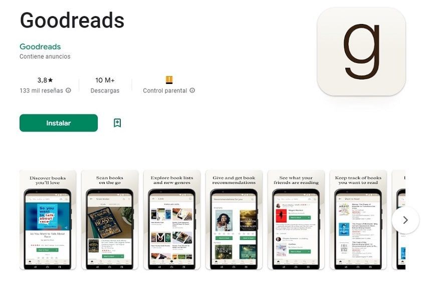 Goodreads app libros leídos
