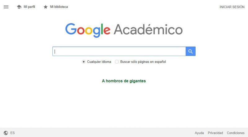 Google Scholar buscador Académico de Google