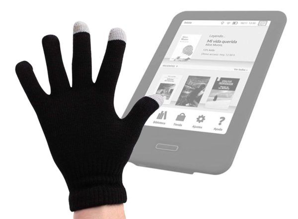 Guantes pasar páginas las páginas en pantallas táctiles