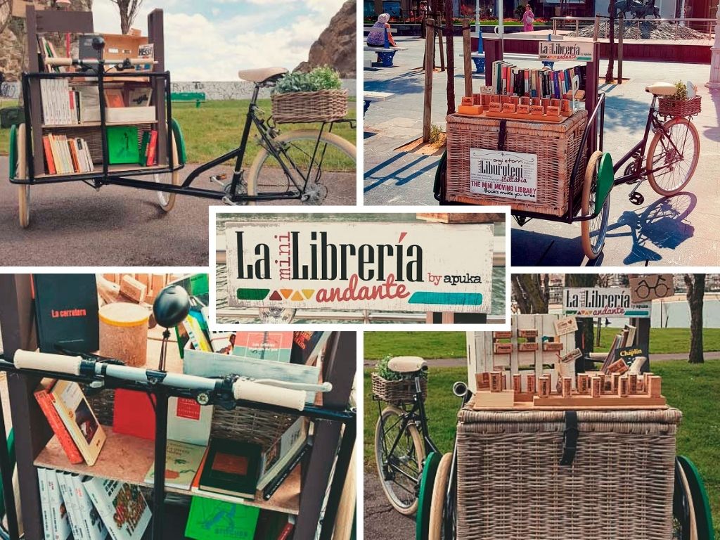 La mini librería andante triciclo libros literatura