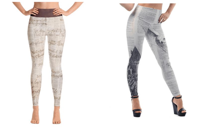 Leggings con páginas enteras de libros Leggings con páginas enteras de libros