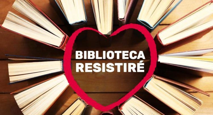 Logo Biblioteca Resistiré cedido por el artista Luis Urrea