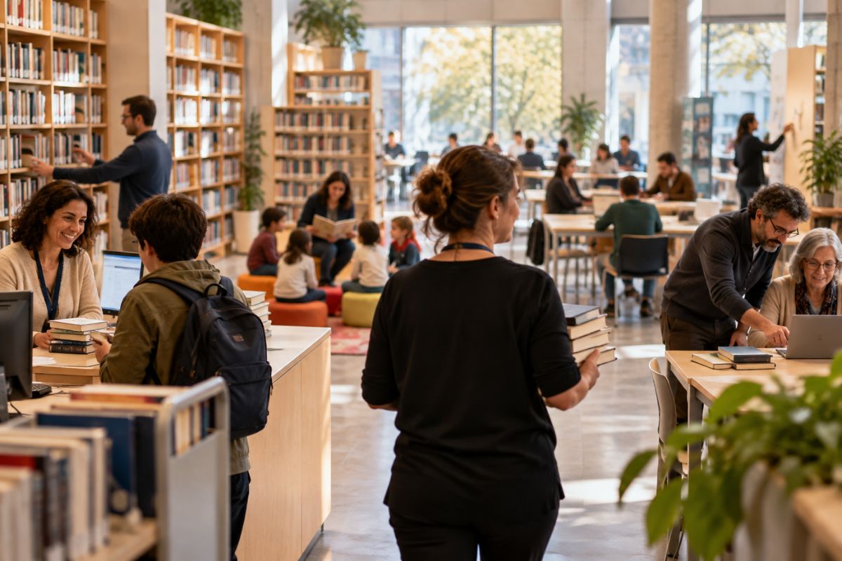 Los profesionales hacen posible la biblioteca