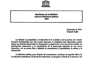 Manifiesto UNESCO biblioteca pública