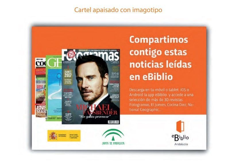 Manual de Estilo de eBiblio - Cartel apaisado con imagotipo