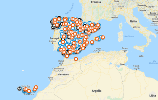 Mapas de librerías en España