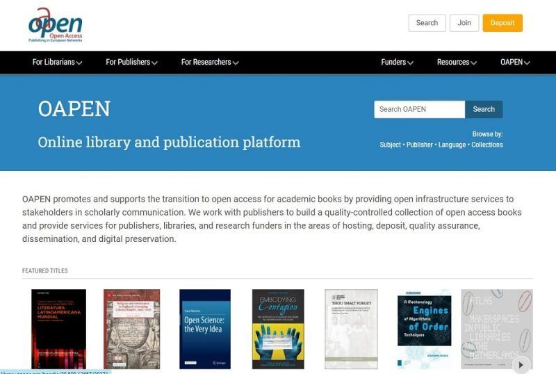 OAPEN – Open Access Publishing in European Networks
