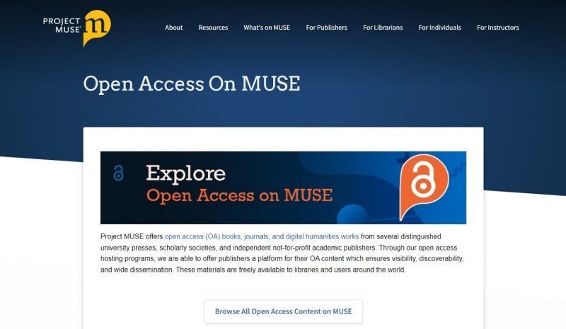 Open Access on Muse
