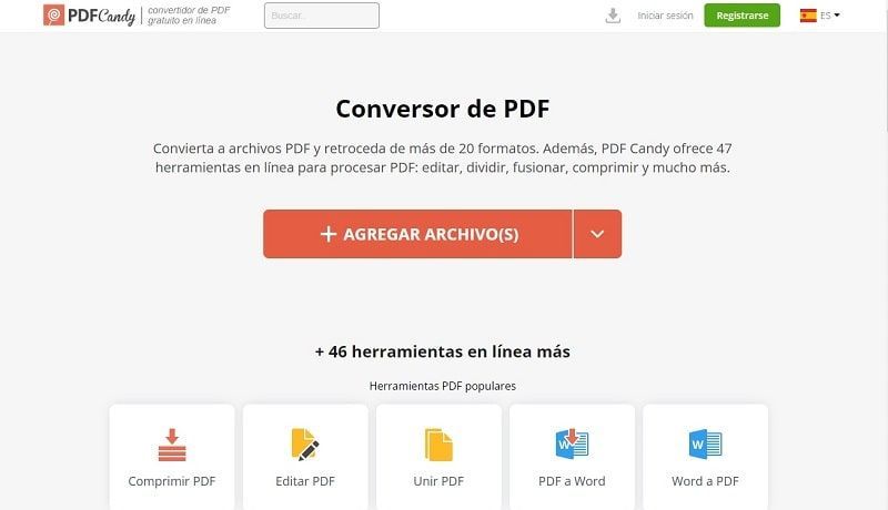PDF Candy herramienta PDF