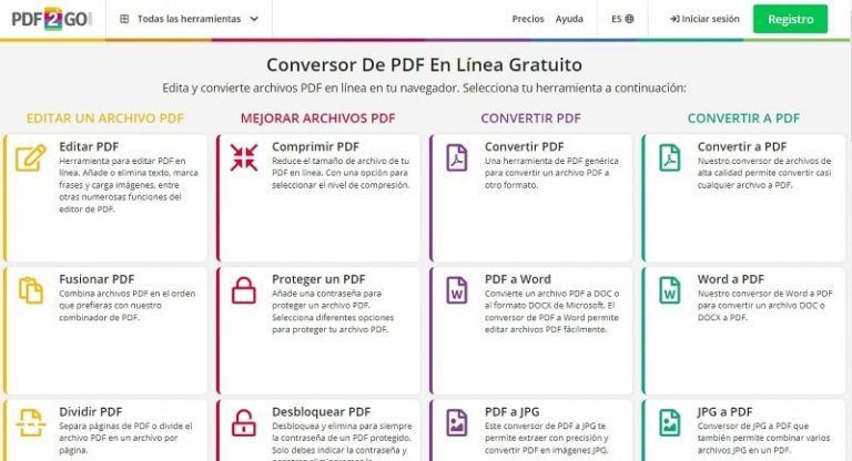 10 herramientas en línea para trabajar con documentos PDF