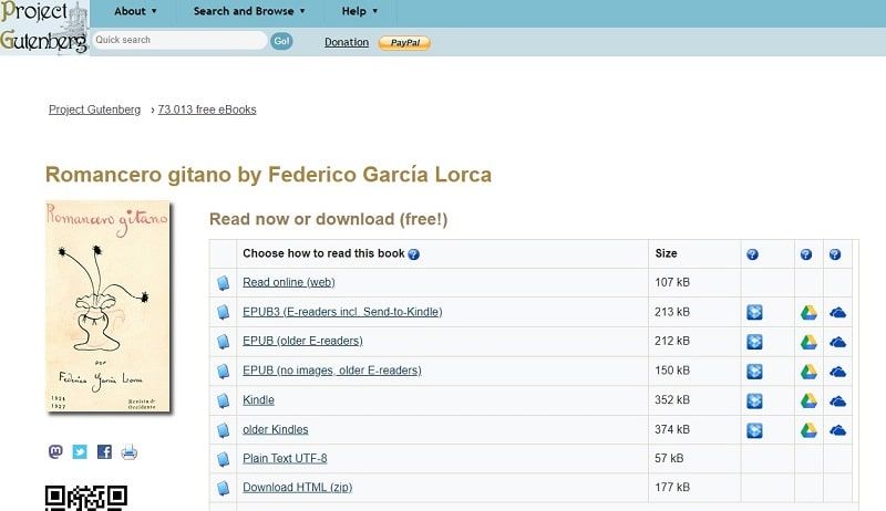 Project Gutenberg descargar libros gratis sin registro