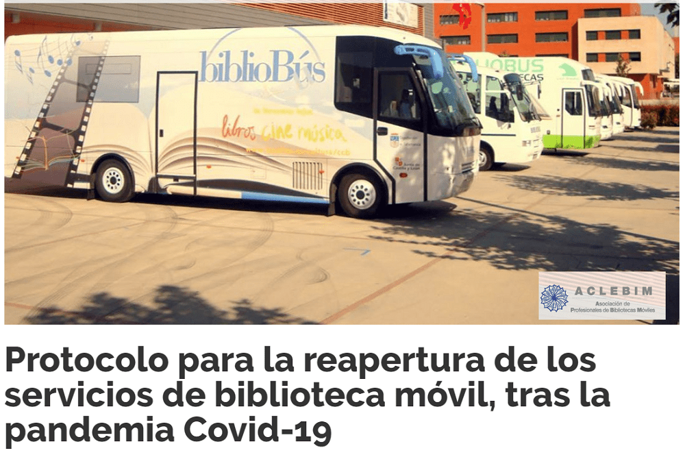 Protocolo de ACLEBIM para la reapertura de servicios de biblioteca móvil