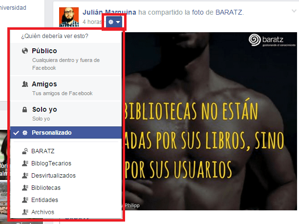 Publicación en Facebook - privacidad - editar Publicación en Facebook - privacidad - editar