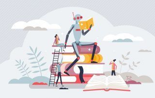 Robot lee libros