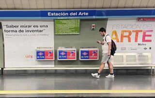 Señalización bibliotecas Metro de Madrid