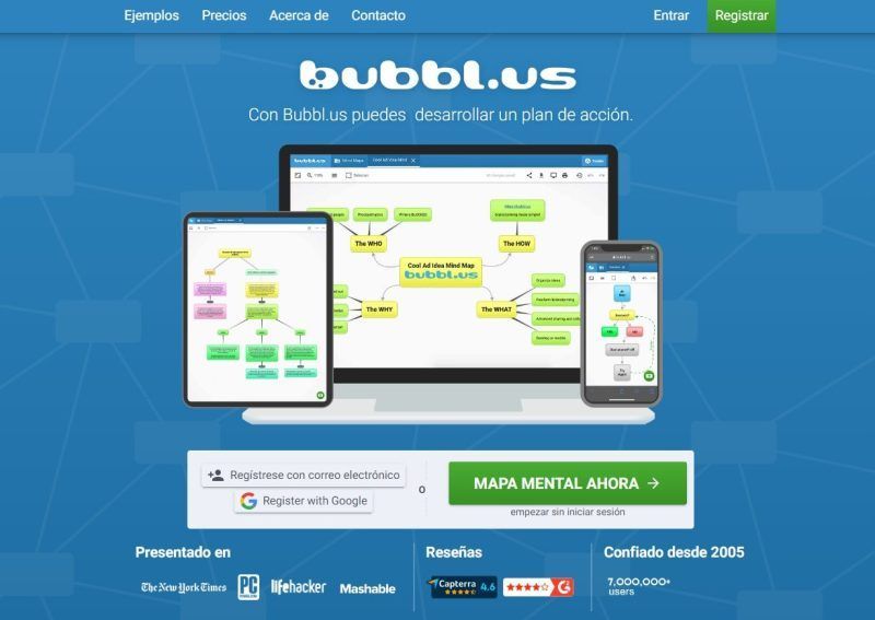 Software mapa mental Bubbl
