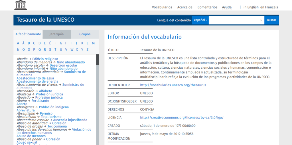 Tesauro de la UNESCO