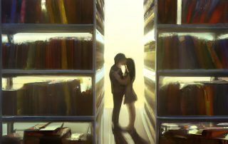 Un amor eterno en la biblioteca pública